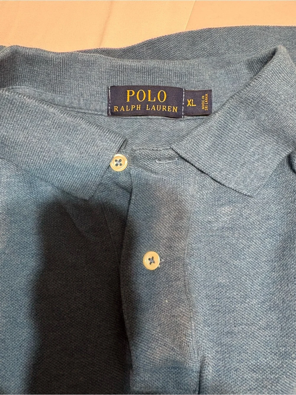 Men’s Ralph Lauren Teal Blue Polo with Orange Pony‎ Size XL